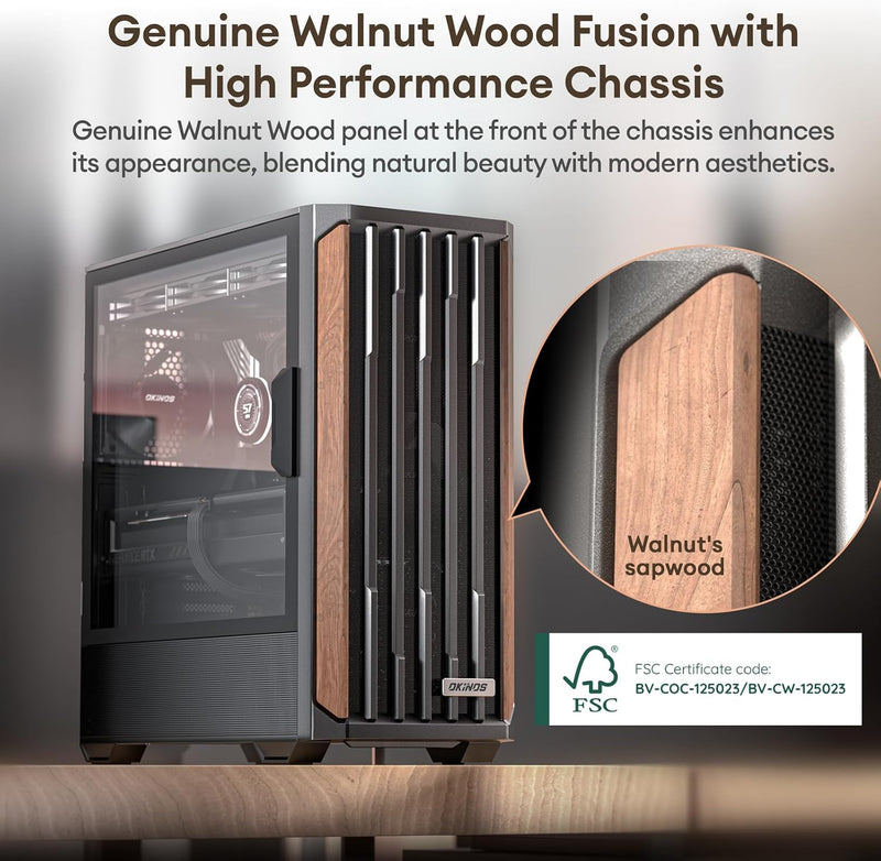 Okinos Cypress 7 (Wood) ATX Case
