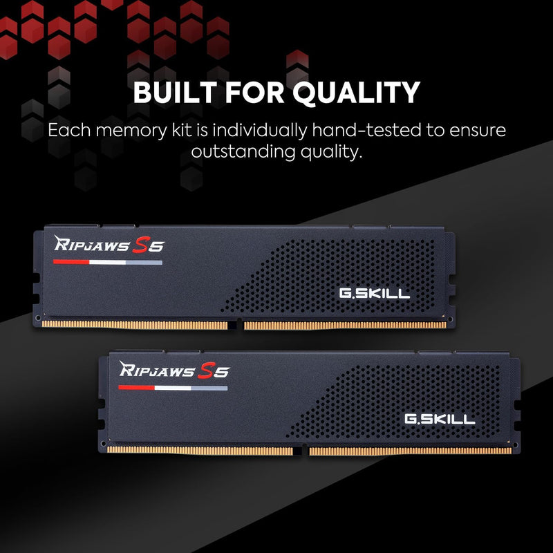 G.SKILL 64GB Kit (2x32GB) Ripjaws S5 Black F5-6000J3040G32GX2-RS5K DDR5 6000MHz Memory