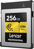Lexar GOLD SERIES 256GB PROFESSIONAL CFexpress™ TYPE B CARD (up to 1750MB/s read, 1500MB/s write) LCXEXPR256G-RNENG
