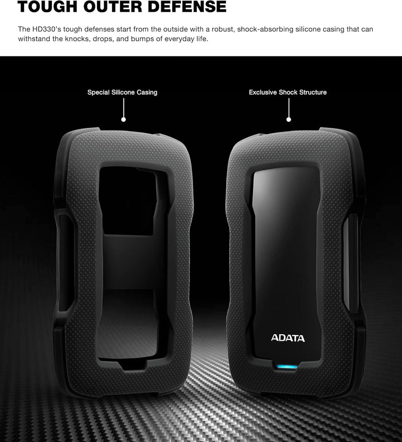 ADATA HD330 2TB Durable 2.5" (黑色) 外置式USB 3.2 Gen1 硬碟-香港行貨