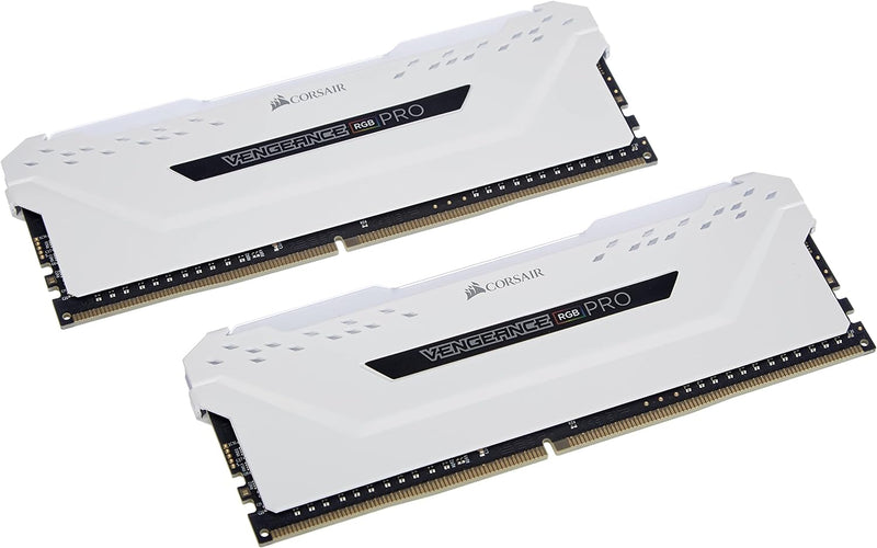 CORSAIR 32GB Kit (2x16GB) VENGEANCE RGB PRO White CMW32GX4M2E3200C16W DDR4 3200MHz Memory 