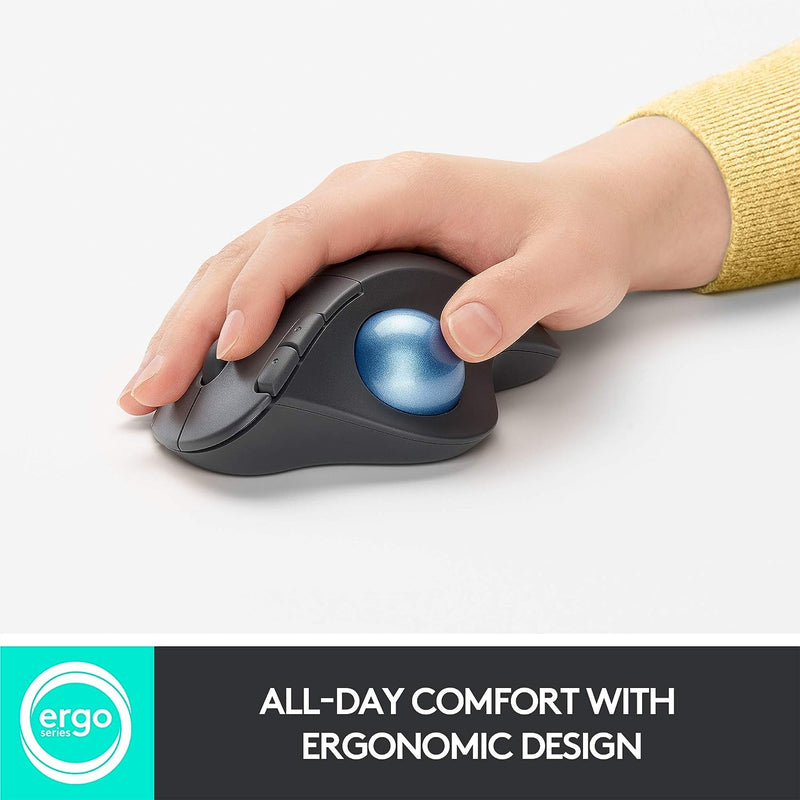 Logitech Ergo M575. Trackball Mouse 無線軌跡球滑鼠 - Graphite 石墨灰色 910-005873 原裝行貨
