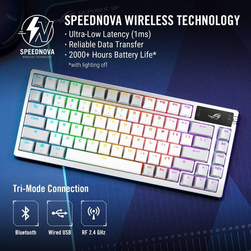 ASUS ROG AZOTH-STORM (Black) Wireless Customized Gaming Mechanical Keyboard (Storm Switch) (90MP031B-BKUA01) 