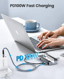 ORICO 10-in-1 USB-C Docking Station, 10Gbps USB 3.2 Gen2 M.2 NVMe/SATA SSD Reader, Support 4K@60Hz HDMI, 100W PD, SD/TF, Ethernet [DPM2P9-V1-BK-BP]