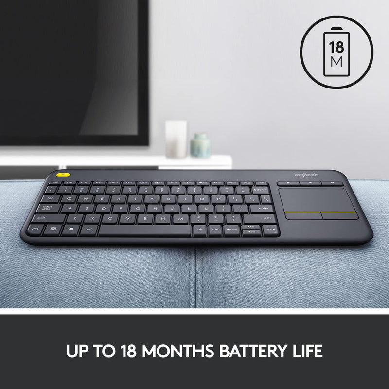 Logitech K400 Plus TV Touch Wireless Trackpad Keyboard (Chinese version) - Black Black 920-007169 Original licensed product 