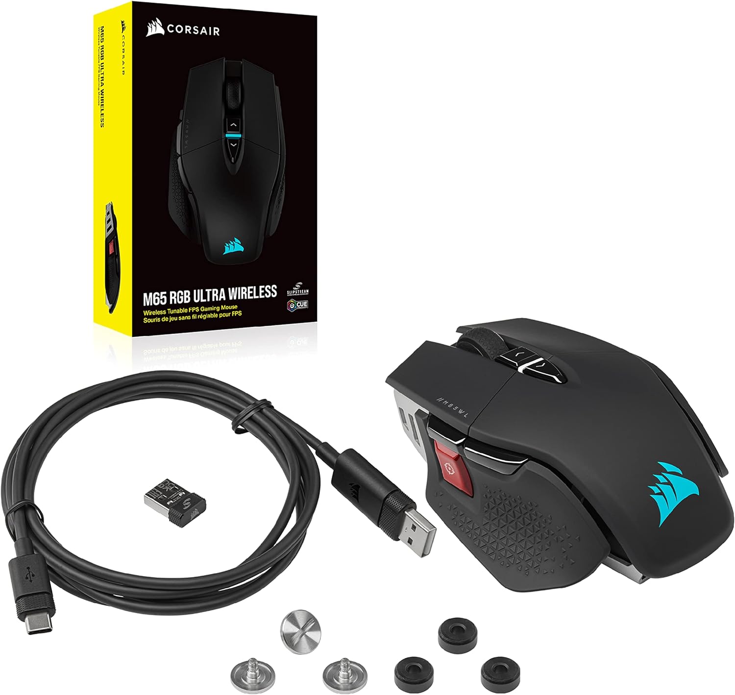 Corsair M65 RGB ULTRA Wireless Tunable FPS Gaming Mouse Black CH-93194
