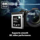 Lexar DIAMOND SERIES 512GB PROFESSIONAL CFexpress™ TYPE B CARD (up to 1900MB/s read, 1700MB/s write) LCXEXDM512G-RNENG