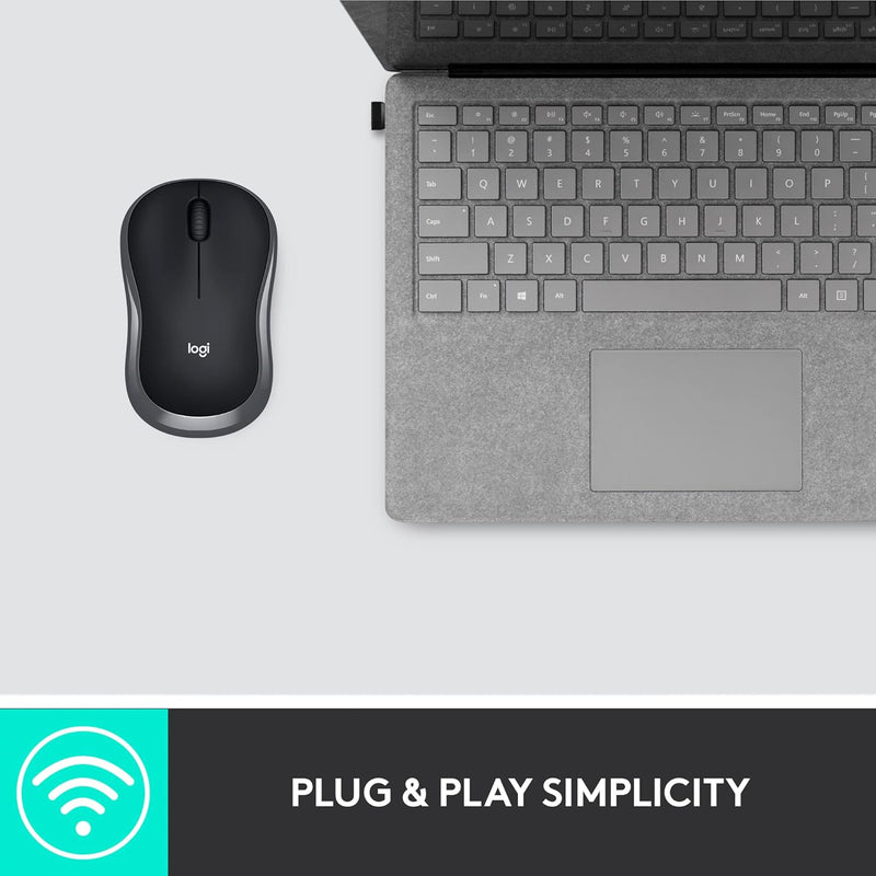 Logitech M185 Wireless Mouse-Fog Gray 910-002258 Original licensed product 