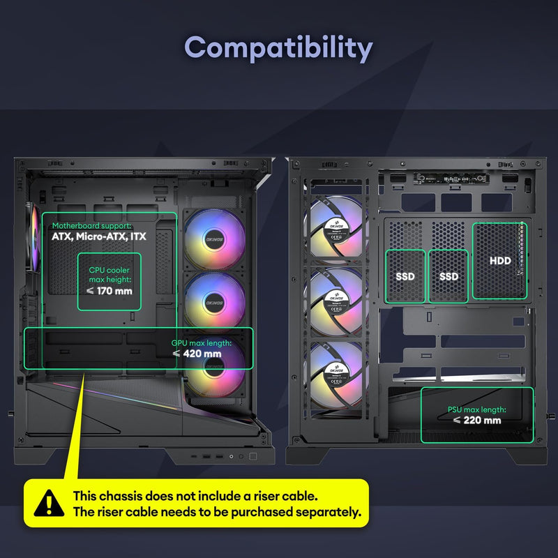 Okinos AQUA 9 ARGB ATX Case (OKICC-AQ9-ATXBA)