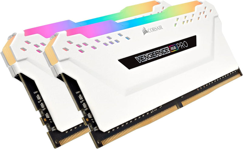 CORSAIR 16GB Kit (2x8GB) VENGEANCE RGB PRO White CMW16GX4M2D3600C18W DDR4 3600MHz Memory 
