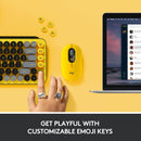 Logitech POP KEYS 無線藍牙機械鍵盤 - Blast Yellow 陽光黃 920-010577 原裝行貨