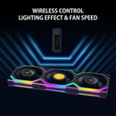 LIAN LI UNI FAN SL Wireless LCD 120mm (3 in 1) Case Fan - BLACK (12SLLCD1W3B)