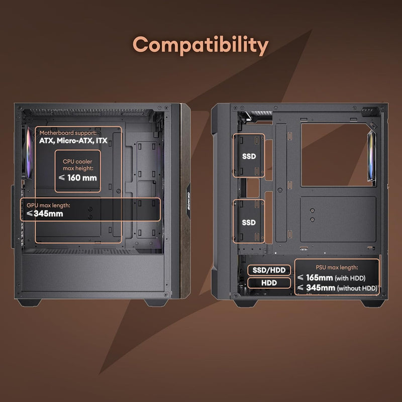 Okinos Cypress 5 ARGB (Wood) ATX Case