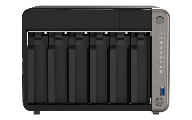 QNAP TS-AI642-8G 6-Bay NAS (8-Core ARM Cortex (4-Core Cortex-A76 2.2 GHz + 4-Core Cortex-A55 1.8 GHz, 8GB Ram) 