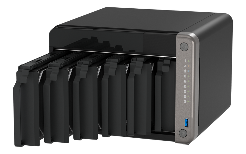 QNAP TS-AI642-8G 6-Bay NAS (8-Core ARM Cortex (4-Core Cortex-A76 2.2 GHz + 4-Core Cortex-A55 1.8 GHz, 8GB Ram) 