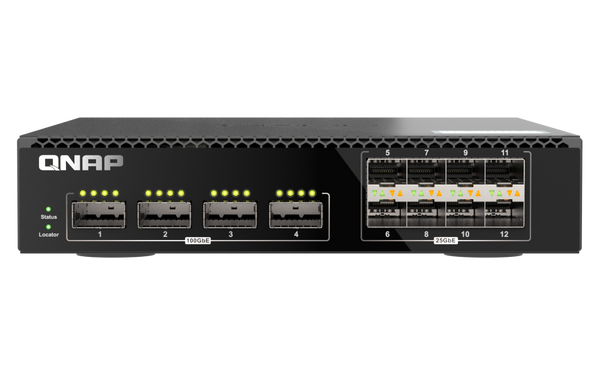 QNAP QSW-M7308R-4X 12-Port 100G QSFP28 / 25G SFP28 Managed Network Switch