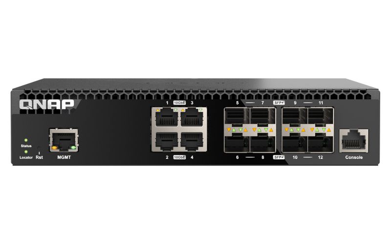 QNAP QSW-M3212R-8S4T 12-Port 10GbE Managed Switch