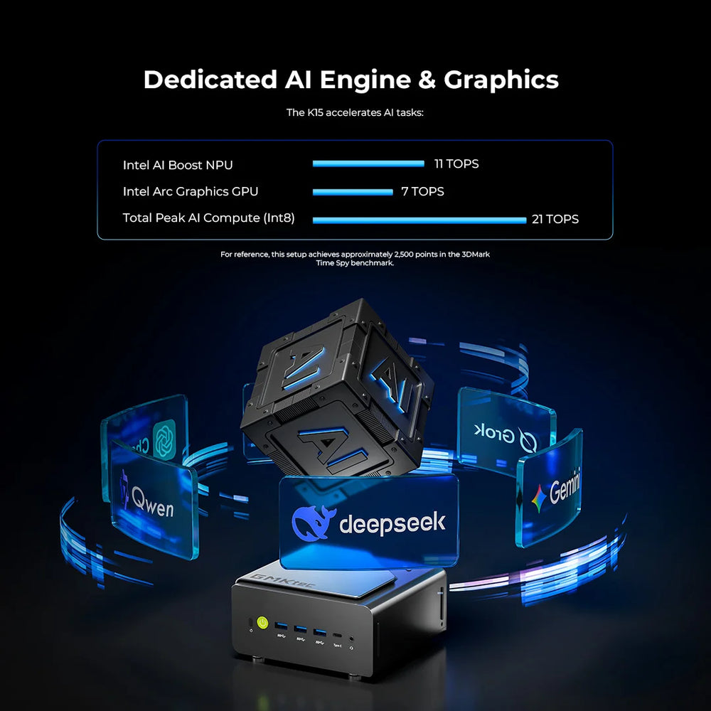 GMKtec NucBox K15 (16G+1T SYSTEM) Mini PC (Intel Core Ultra 5 125U / 1