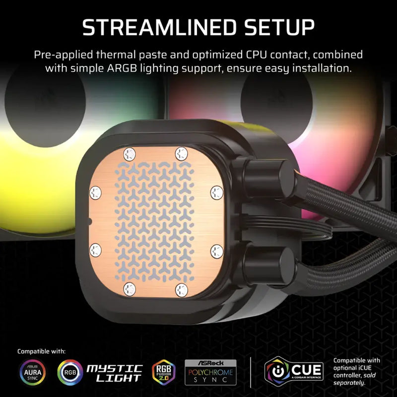 CORSAIR NAUTILUS 240 RS ARGB 240mm Liquid CPU Cooler CW-9060092-WW 