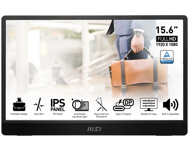 MSI 15.6" Pro MP161 E2U IPS FHD 商務便攜式顯示器 MO-MP161EU