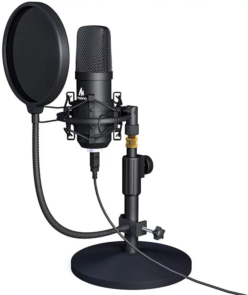 Maono AU-A04T Broadcast Set Condenser Microphone - MM-MA04T can be used with Maono microphone silencer shield