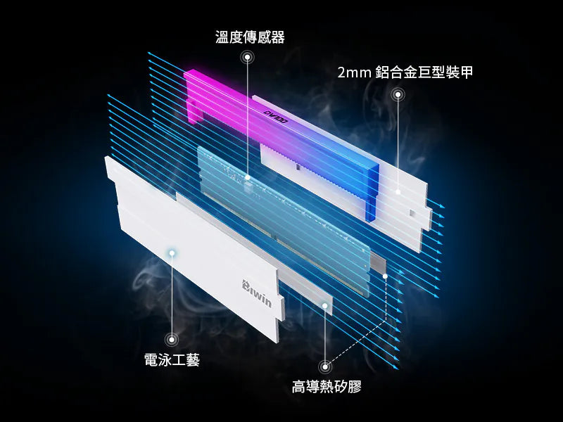 Biwin 32GB Kit (2x16GB) Black Opal DW100 Black 黑色 DDR5 6000Mhz Memory BXL53260DW1-D36DB (RM-BD5D32D)