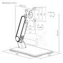 Brateck LDT73-T01 (17"-32") 2-9kg VESA 75/100 Single Monitor Desk Arm