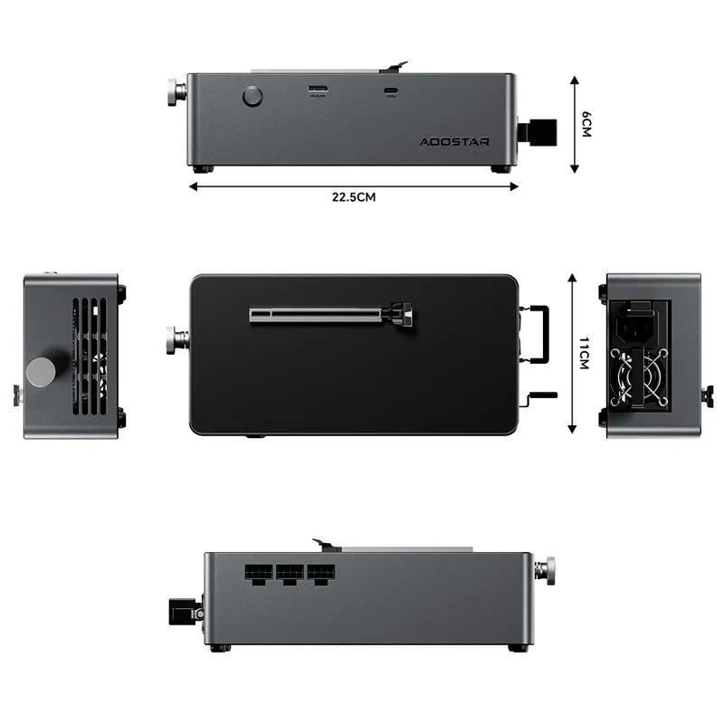 AOOSTAR AG02 外接顯示卡 Docking - OCulink / USB4 Port, Built-in 800W Power Supply (DK-AAG02)