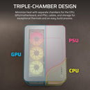 Corsair AIR 5400 RS-R ARGB - White 白色 Triple Chamber ATX Case (CC-9011319-WW)