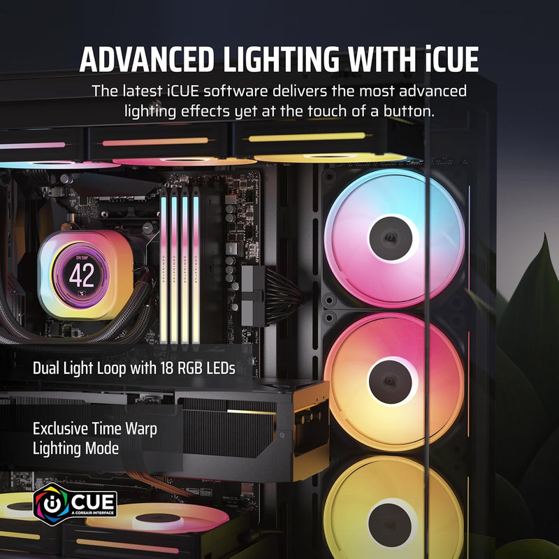 Corsair iCUE LINK LX120-R RGB Starter Kit Black 120mm PWM Reverse PC Case Triple Pack (3件裝) (CO-9051050-WW)