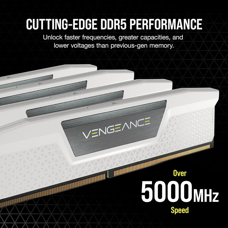 CORSAIR 32GB Kit (2x16GB) VENGEANCER White 白色 CMK32GX5M2B6400C32W DDR5 6400MHz Memory