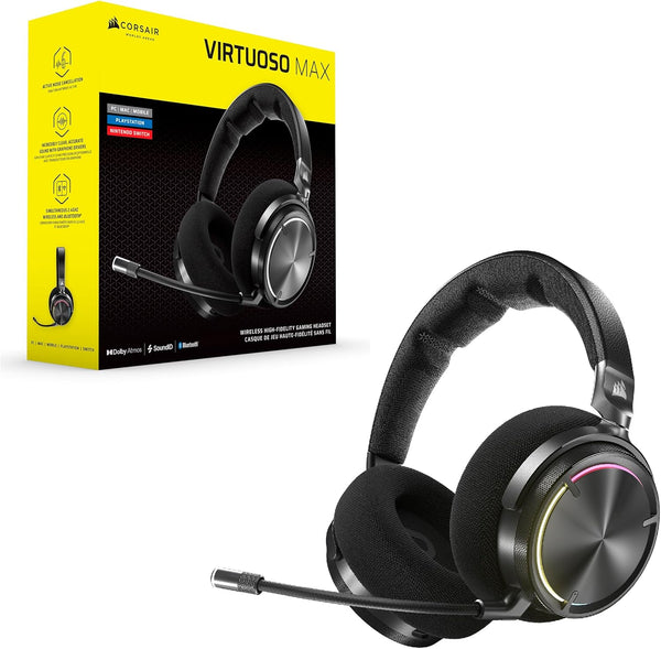 [Special Price] Corsair VIRTUOSO MAX Wireless Gaming Headphones Carbon Color CA-9011372-WW 