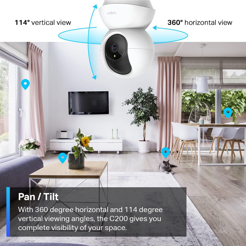 TP-Link Tapo C200P2 FHD Pan / Tilt Wireless WiFi Home Security Surveillance IP Camera CCTV (2件裝)