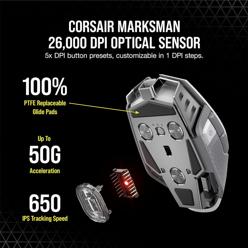 [New Year Offer] Corsair M65 RGB ULTRA Wireless Tunable FPS Gaming Mouse White CH-9319511-AP2