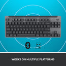 Logitech Signature K855 Wireless Mechanical TKL Keyboard 無線機械鍵盤 紅軸 - Graphite 石墨灰色 920-011074 原裝行貨