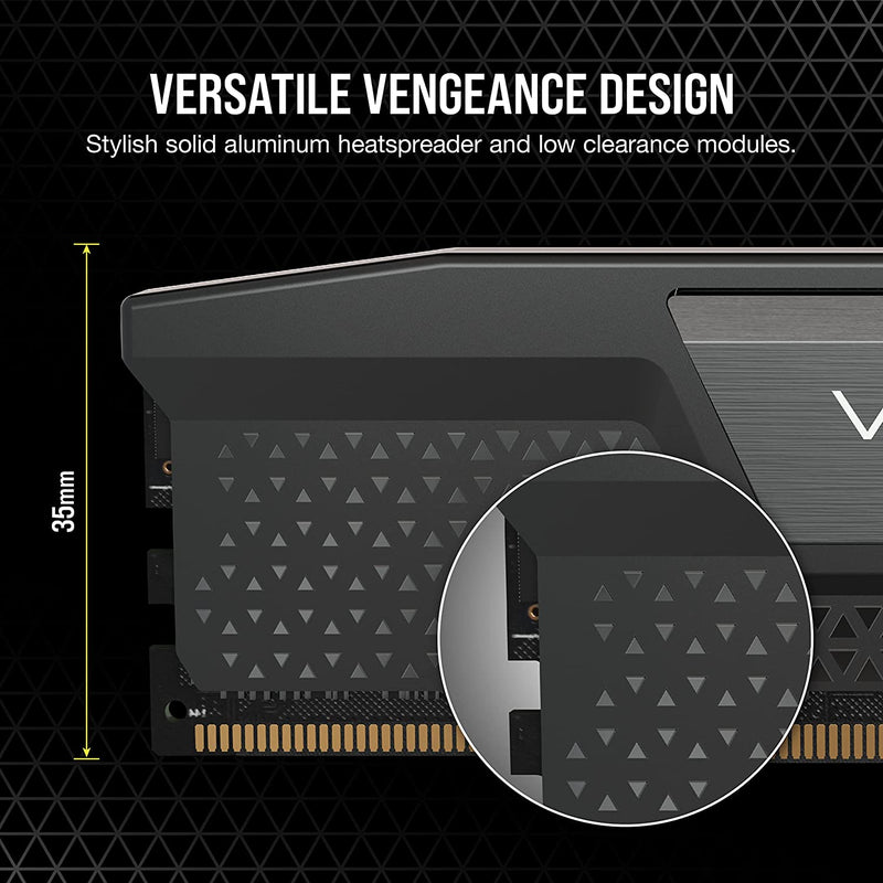 CORSAIR 64GB Kit (2x32GB) VENGEANCE CMK64GX5M2B5600C40 DDR5 5600MHz Memory