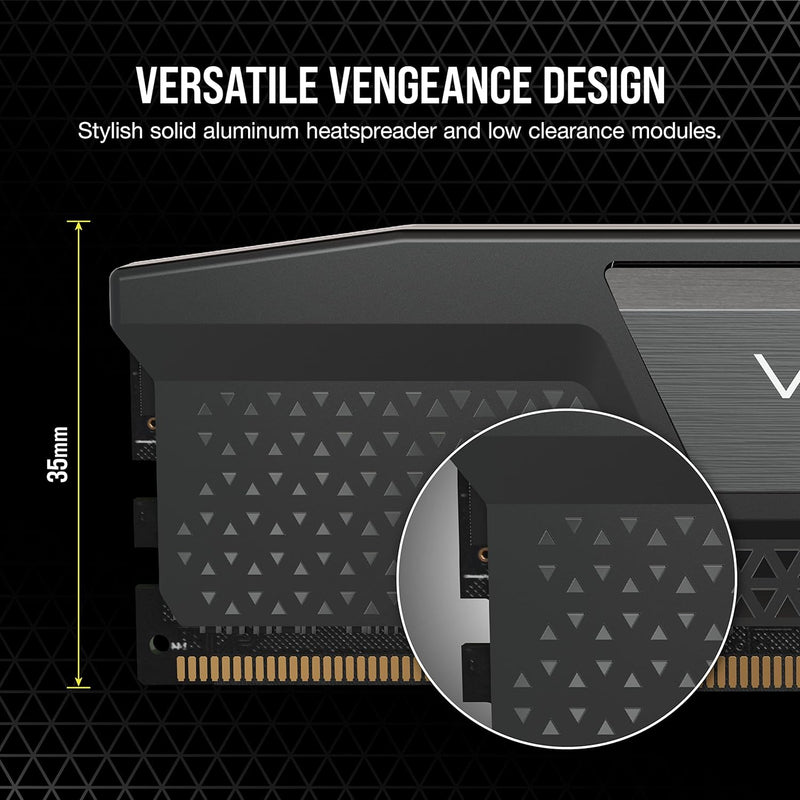 CORSAIR 32GB Kit (2x16GB) VENGEANCE CMK32GX5M2B6200C36 DDR5 6200MHz Memory 
