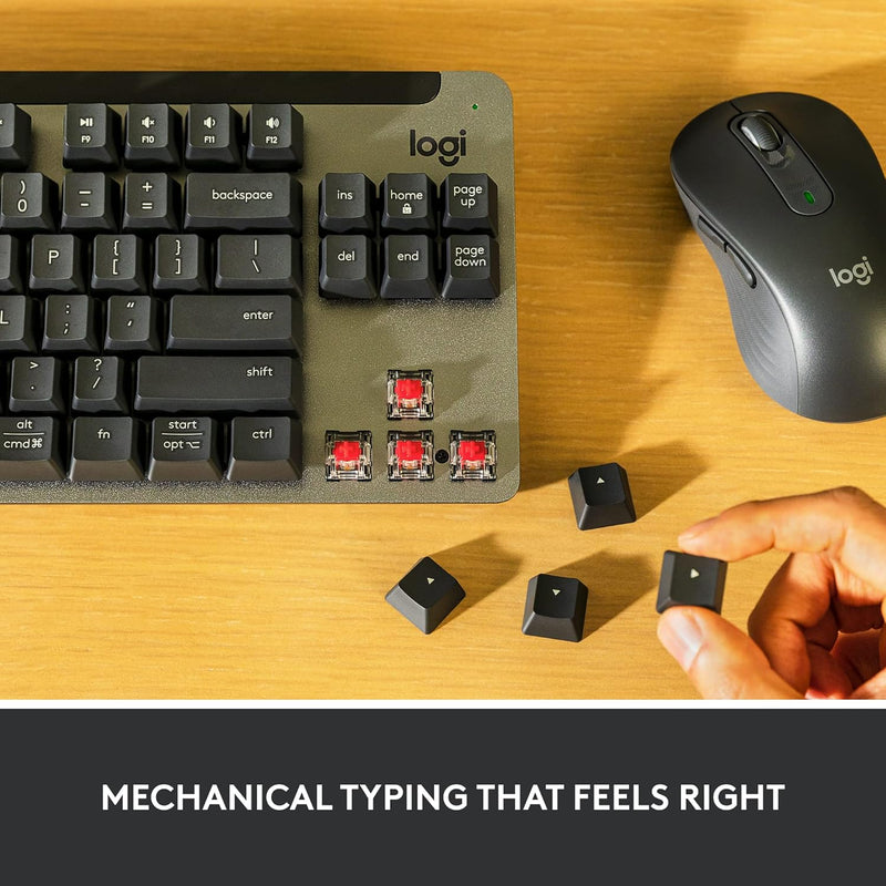 Logitech Signature K855 Wireless Mechanical TKL Keyboard 無線機械鍵盤 紅軸 - Graphite 石墨灰色 920-011074 原裝行貨