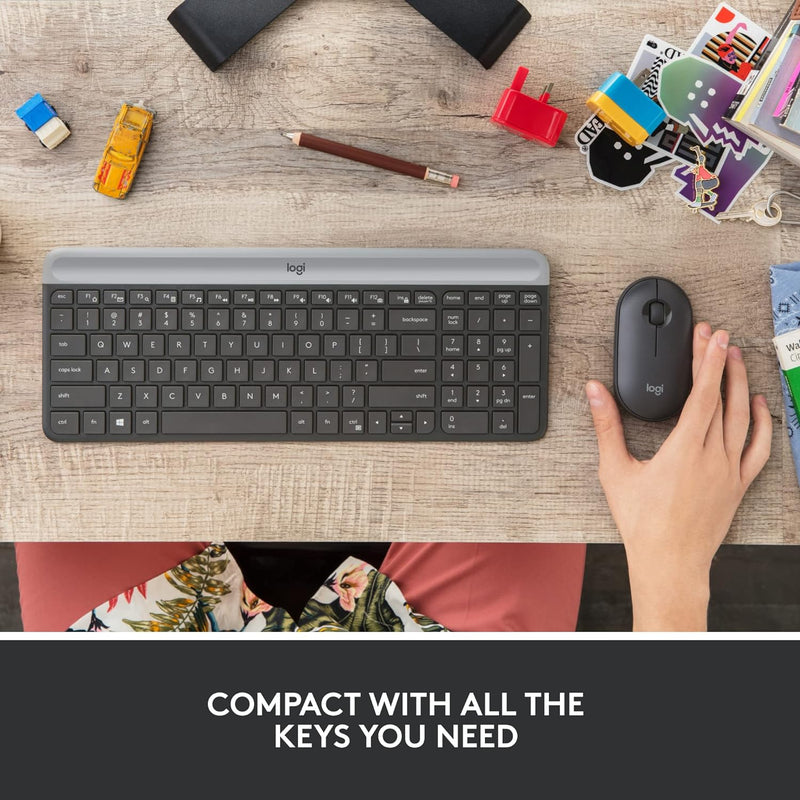 Logitech MK470 Slim 無線鍵盤與滑鼠組合 (中文版) - Black 黑色 920-009184 原裝行貨