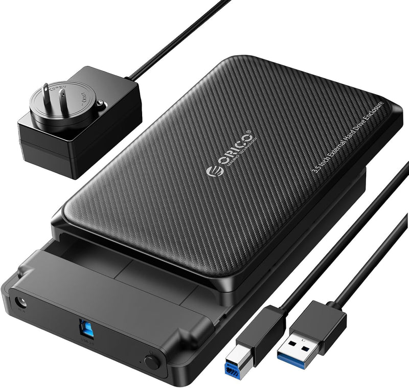 ORICO 3.5 inch Tool-Free External Hard Drive Enclosure DDW35-U3-UK-BK-BP