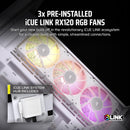 CORSAIR iCUE LINK 3500X RGB White 白色 Tempered Glass Mid-Tower Case CC-9011281-WW