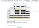 Cisco Business CBS350 16-Port Gigabit (240W PoE+) + 2-Port Gigabit SFP Uplink 全網管交換機 (CBS350-16FP-2G-UK / NE-3516A2G) 有限終生保用
