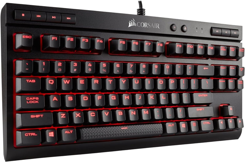 Corsair K63 Compact Mechanical Gaming Keyboard — Cherry® MX Red CO-KB-K63-RED-BLK-MX RED CH-9115020-NA 