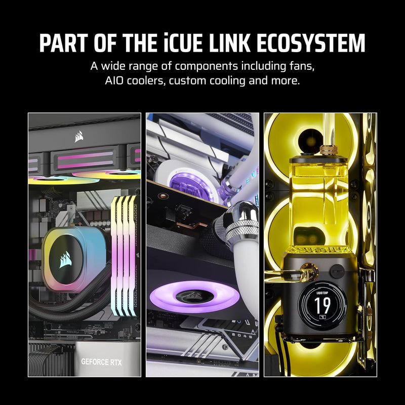 Corsair iCUE LINK LX140-R RGB Expansion White 140mm PWM Reverse PC Case Fan (CO-9051055-WW)