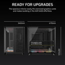 Corsair AIR 5400 LX-R ARGB iCUE LINK - Black 黑色 Triple Chamber ATX Case (CC-9011320-WW)