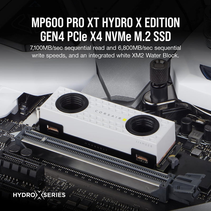 CORSAIR 2TB MP600 PRO XT Hydro X Edition White 白色 CSSD-F2000GBMP600PHXTW M.2 2280 PCIe Gen4 x4 SSD