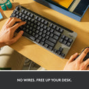 Logitech Signature K855 Wireless Mechanical TKL Keyboard 無線機械鍵盤 紅軸 - Graphite 石墨灰色 920-011074 原裝行貨