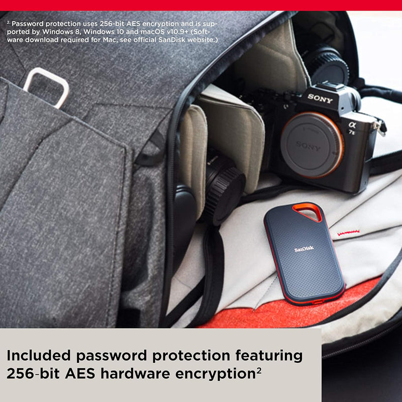 SanDisk 4TB Extreme Pro E81 V2 USB Type-C 3.2 Gen 2x2 Portable SSD SDSSDE81-4T00-G25