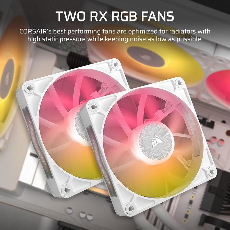 CORSAIR iCUE LINK TITAN 240 RX RGB WHITE White 240mm Liquid CPU Cooler CW-9061020-WW 