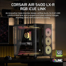 Corsair AIR 5400 LX-R ARGB iCUE LINK - Black 黑色 Triple Chamber ATX Case (CC-9011320-WW)